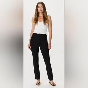 Quince Black Straight-Leg Ponte Pants